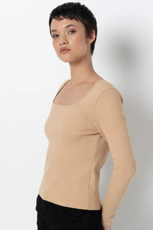 Square Neck Top sold by Refinery