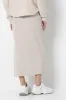 Ribbed Column Skirt _ 157004 _ Stone sold by Refinery