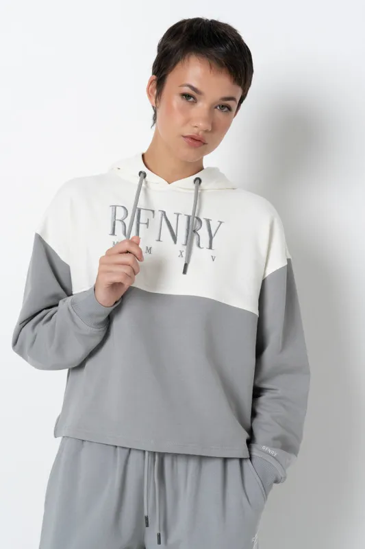 Colourblock Hoodie _ 157933 _ Grey sold by Refinery