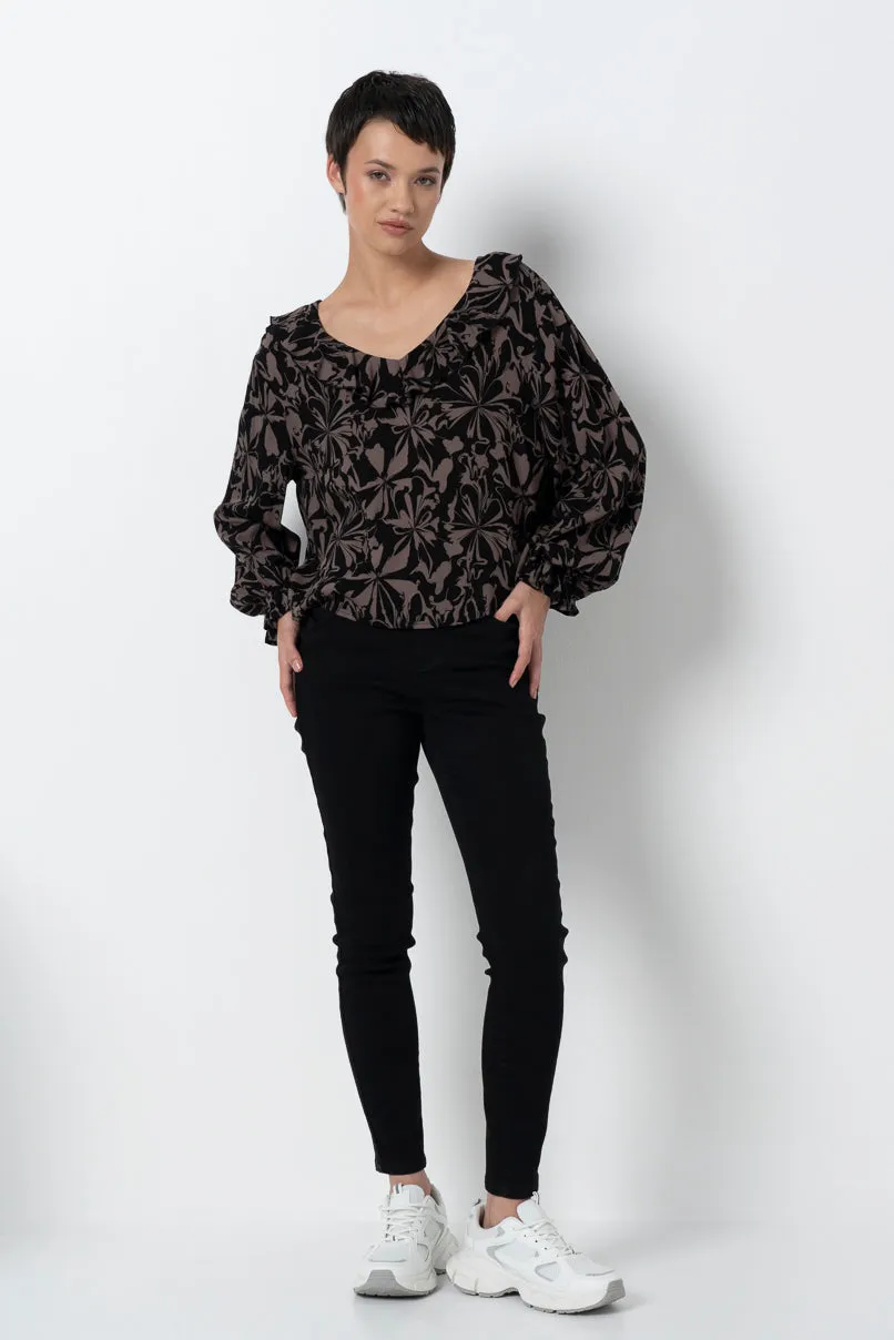 Floral Frill Blouse sold by Refinery product image thumbnail 4