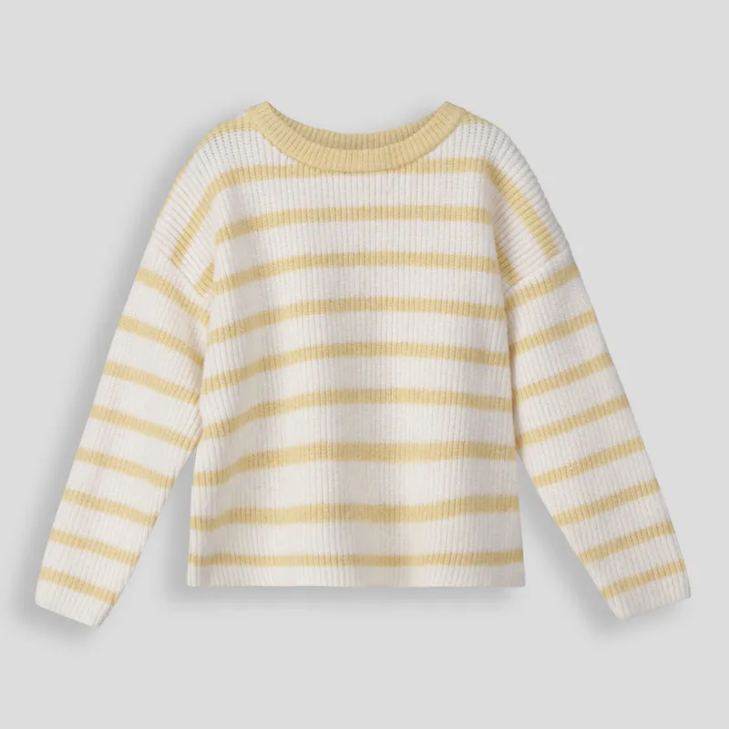 Girls Striped Jumper _ 159001 _ Yellow sold by Refinery