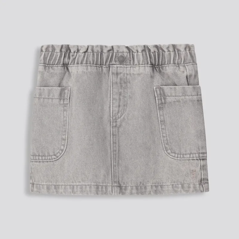 Girls Grey Denim Skirt _ 161753 _ Grey Wash sold by Refinery