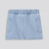 Girls Denim Cargo Skirt _ 161324 _ Blue Denim sold by Refinery