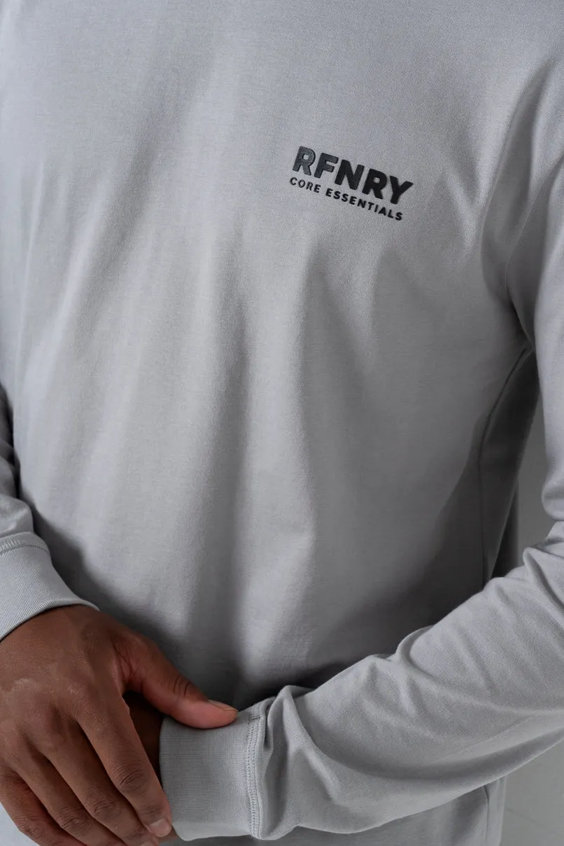 Branded Long Sleeve T-Shirt _ 157008 _ Grey sold by Refinery product image thumbnail 2