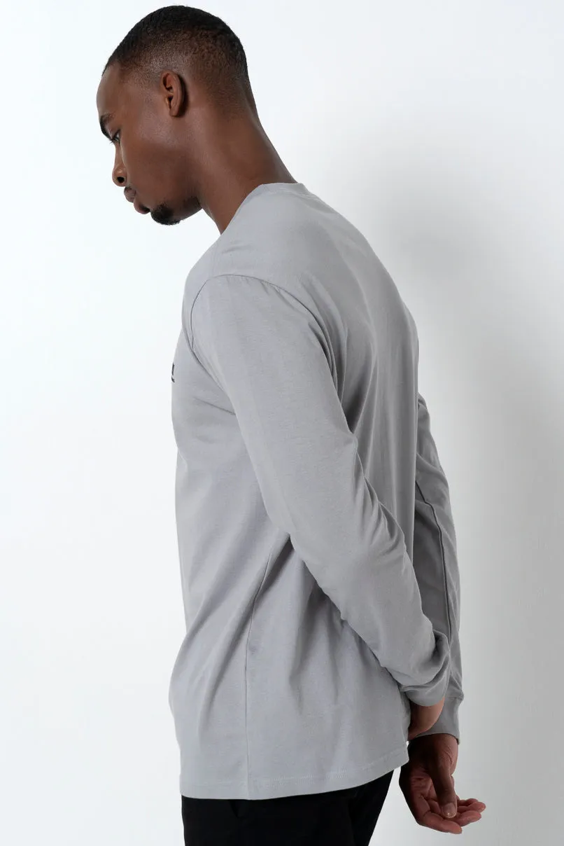 Branded Long Sleeve T-Shirt _ 157008 _ Grey sold by Refinery product image thumbnail 5