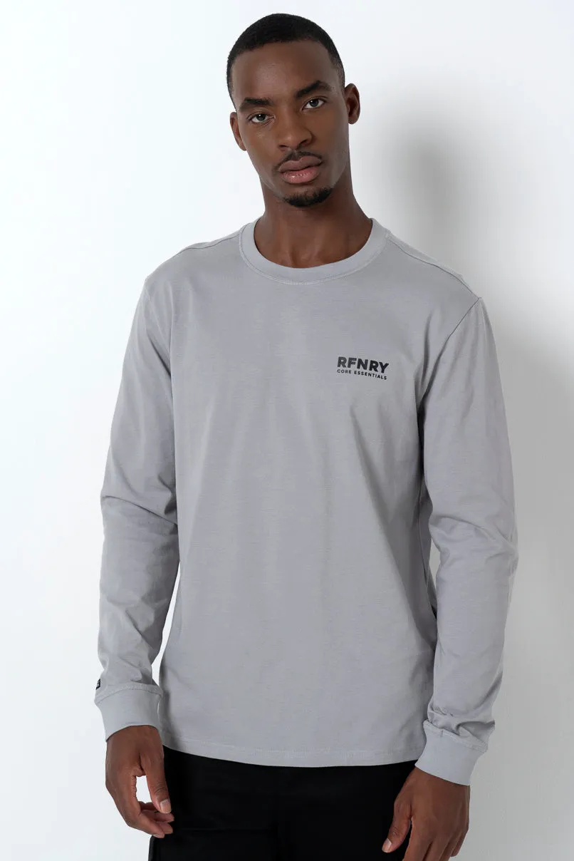 Branded Long Sleeve T-Shirt _ 157008 _ Grey sold by Refinery product image thumbnail 3