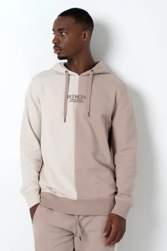 Tonal Hoodie _ 158350 _ Biscuit sold by Refinery