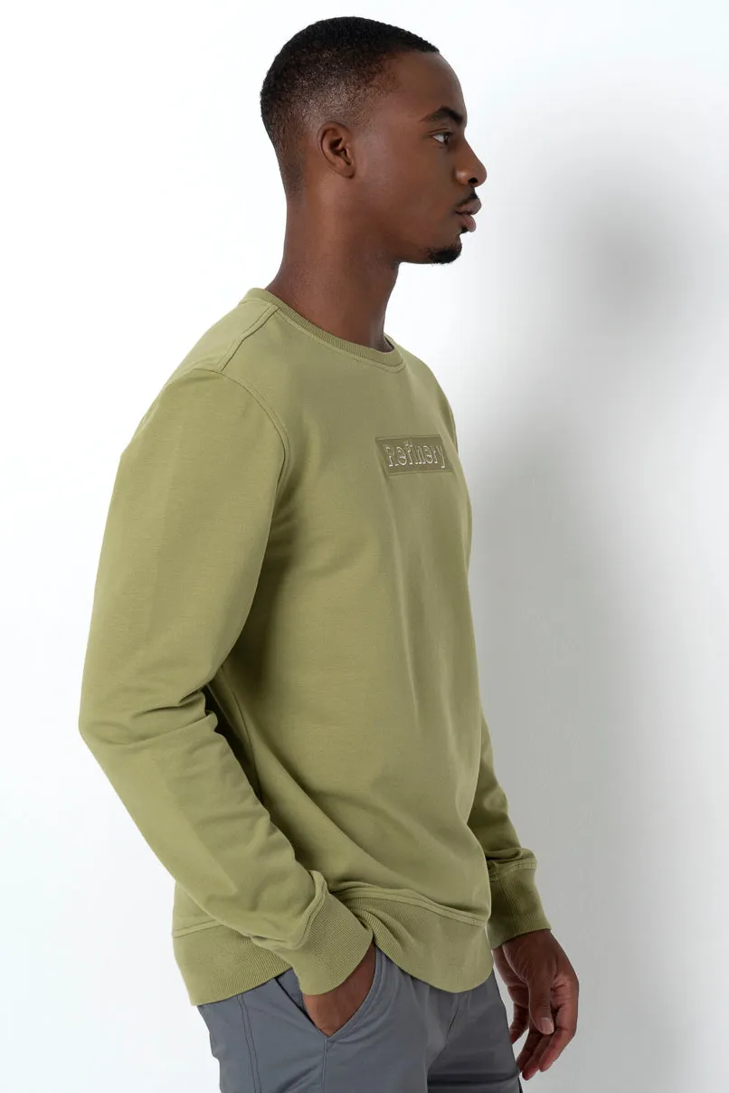 Embroidered Crewneck _ 158351 _ Green sold by Refinery product image thumbnail 2