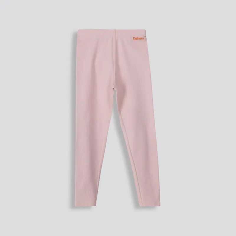 Girls Ribbed Leggings _ 159674 _ Pink sold by Refinery
