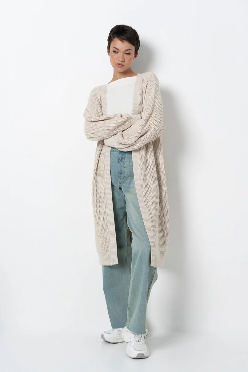 Long Knit Cardigan _ 157524 _ Nude sold by Refinery product image thumbnail 2