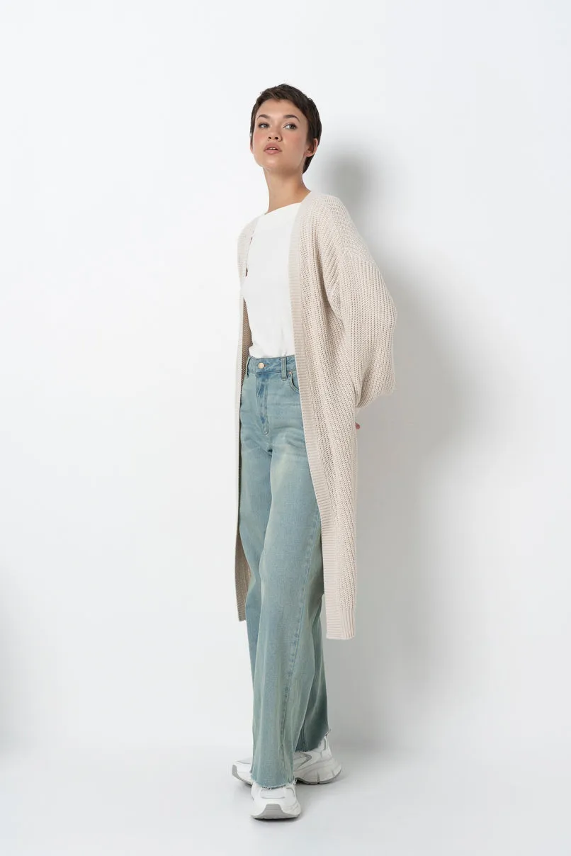 Long Knit Cardigan _ 157524 _ Nude sold by Refinery product image thumbnail 5