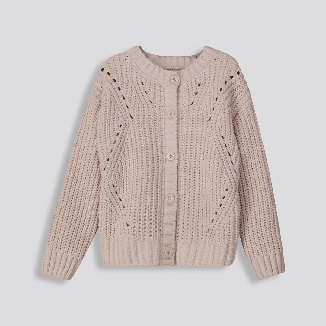 Girls Chenille Cardigan sold by Refinery