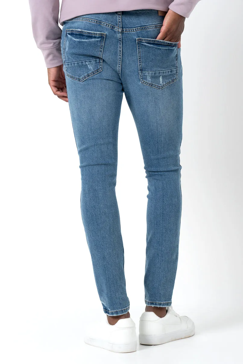 RF10 Mid Wash Rip Super Skinny Jean sold by Refinery product image thumbnail 3