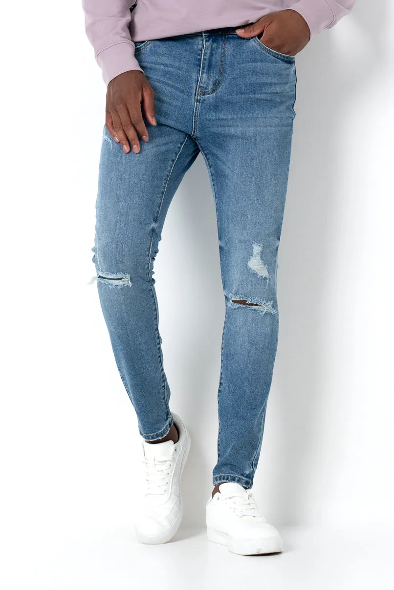 RF10 Mid Wash Rip Super Skinny Jean sold by Refinery