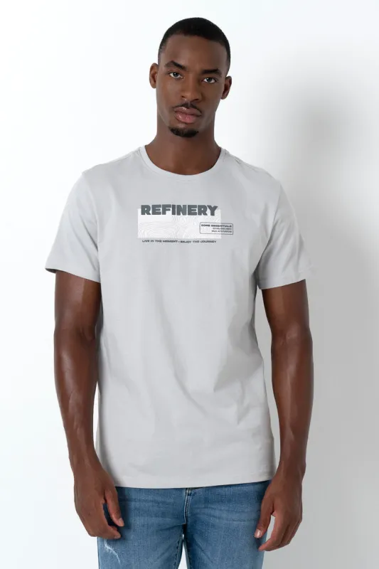 Statement T -Shirt _ 157642 _ Light Grey sold by Refinery
