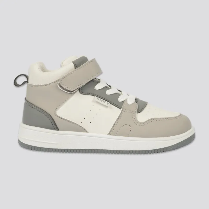 Boys Hi-Top Sneaker _ 161665 _ Stone sold by Refinery