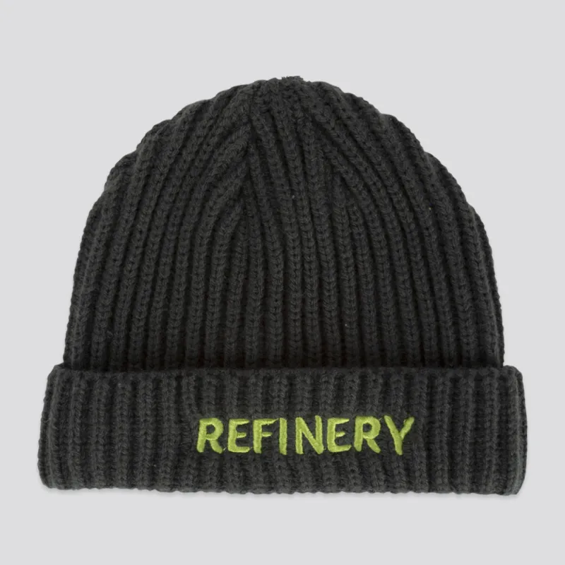 Boys Fisherman Beanie _ 161808 _ Charcoal sold by Refinery