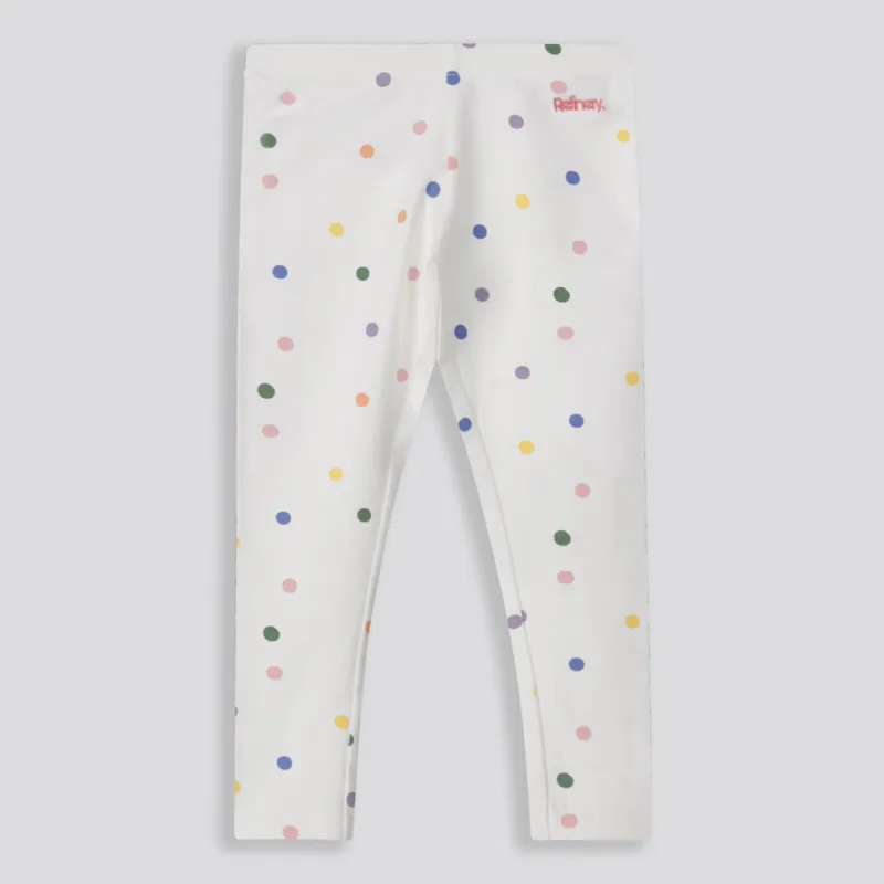 Girls Dotted Leggings _ 159666 _ Milk sold by Refinery