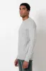 Ribbed Jumper _ 158495 _ Grey Mel sold by Refinery