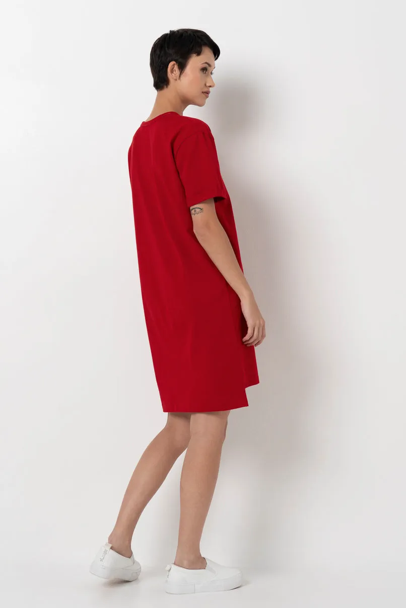 T-Shirt Dress _ 156729 _ Red sold by Refinery product image thumbnail 3
