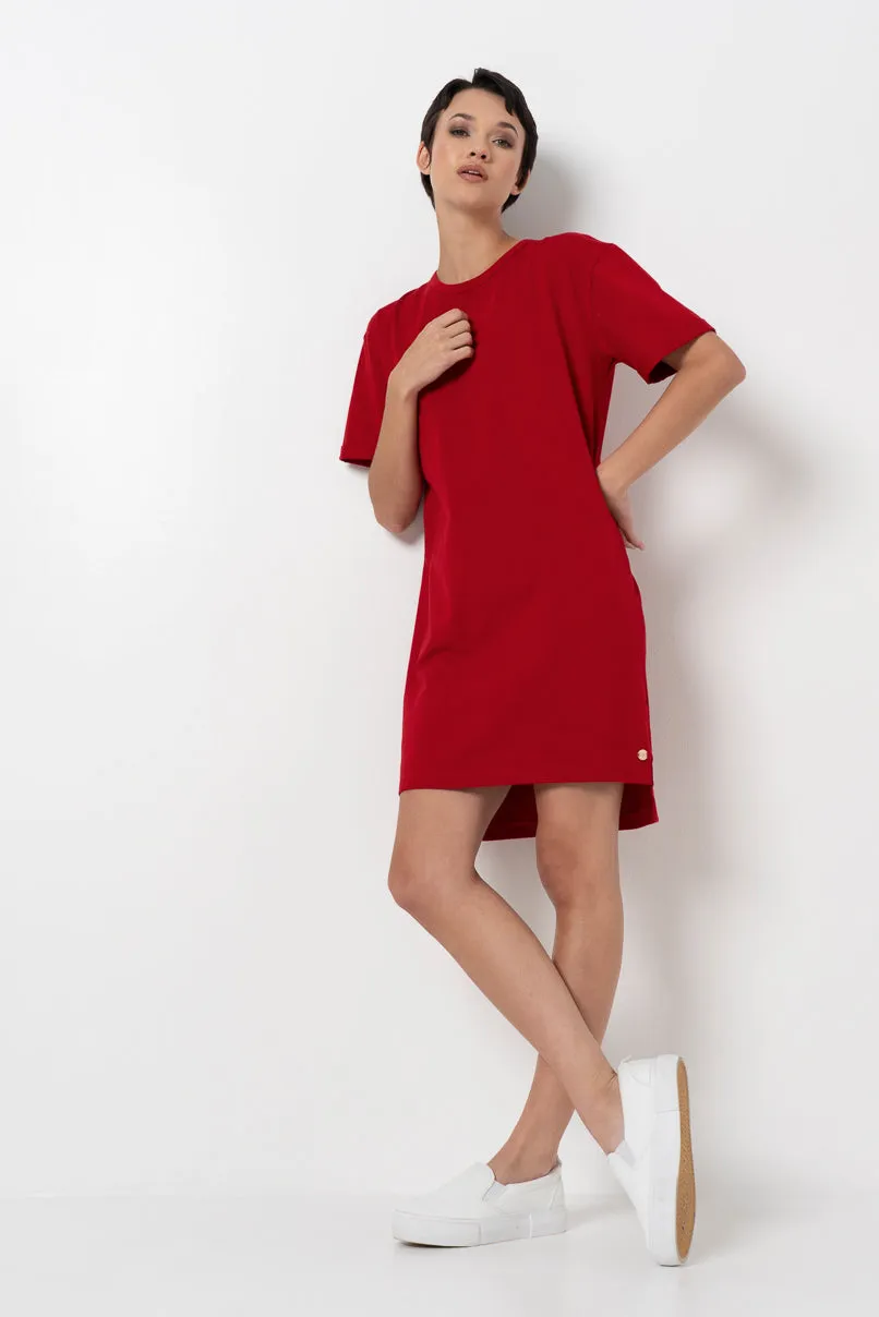 T-Shirt Dress _ 156729 _ Red sold by Refinery