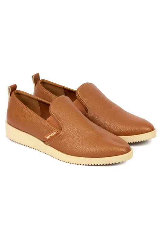 Pointy Slip-On _ 156551 _ Brown sold by Refinery
