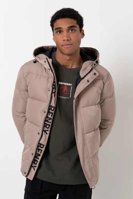 Puffer Jacket _ 157850 _ Taupe sold by Refinery