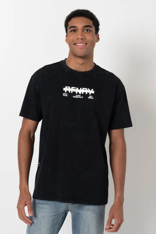Statement Acid Wash T-Shirt _ 157059 _ Black sold by Refinery