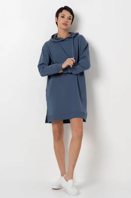 Hoodie Dress _ 157882 _ Blue sold by Refinery