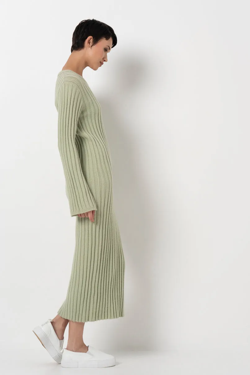 Ribbed Dress _ 157894 _ Sage sold by Refinery product image thumbnail 5