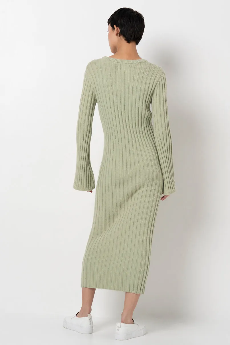 Ribbed Dress _ 157894 _ Sage sold by Refinery product image thumbnail 4
