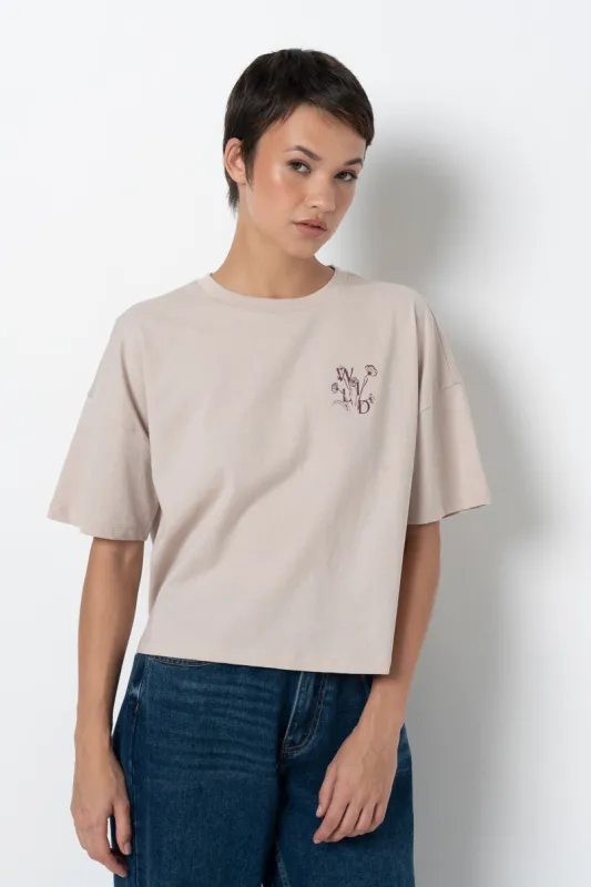 Boxy Statement T-Shirt _ 157815 _ Grey sold by Refinery