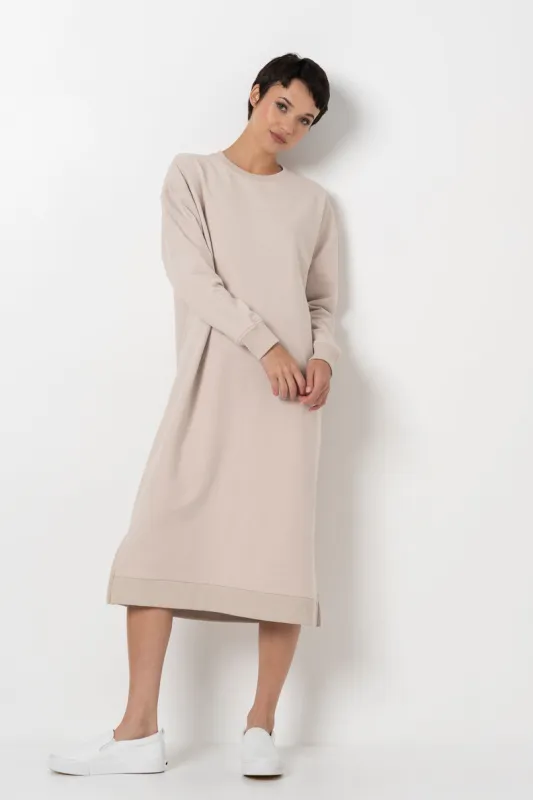Sweater Dress _ 157893 _ Stone sold by Refinery
