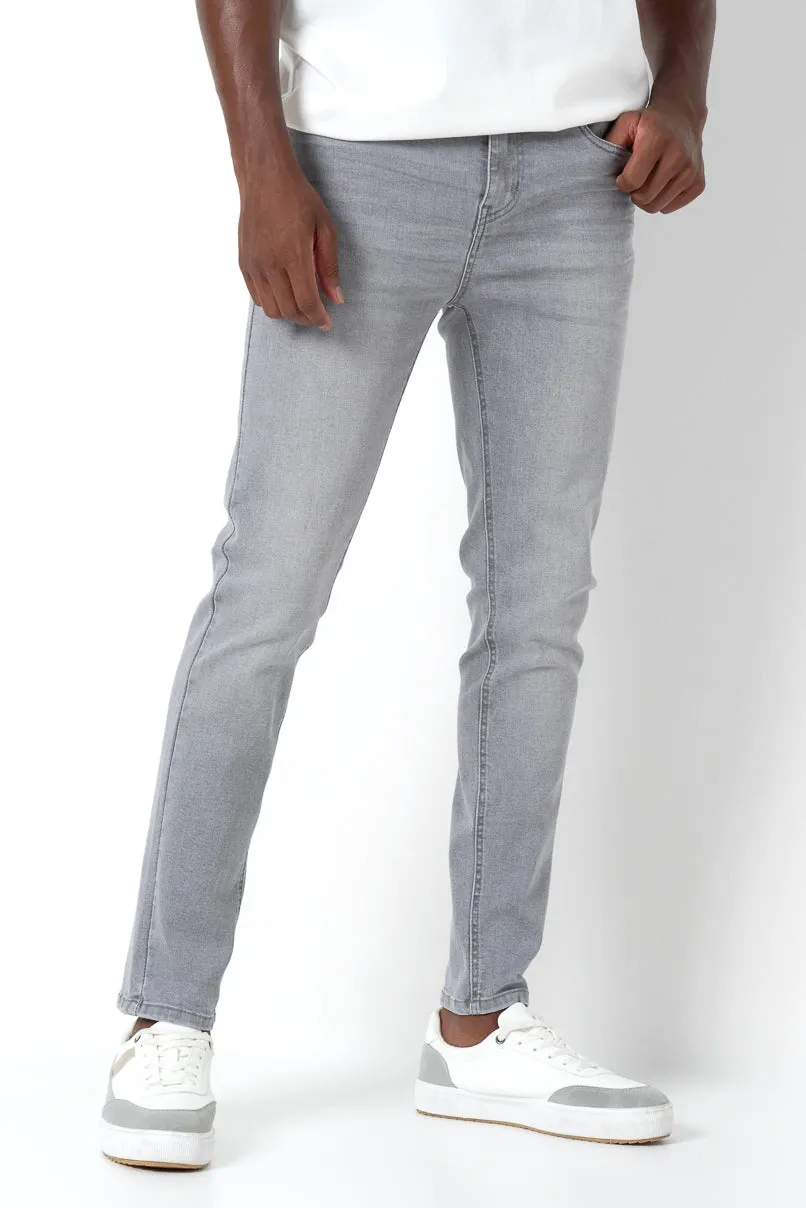 Rf02 Grey Wash Skinny Jeans Grey Wash sold by Refinery product image thumbnail 4