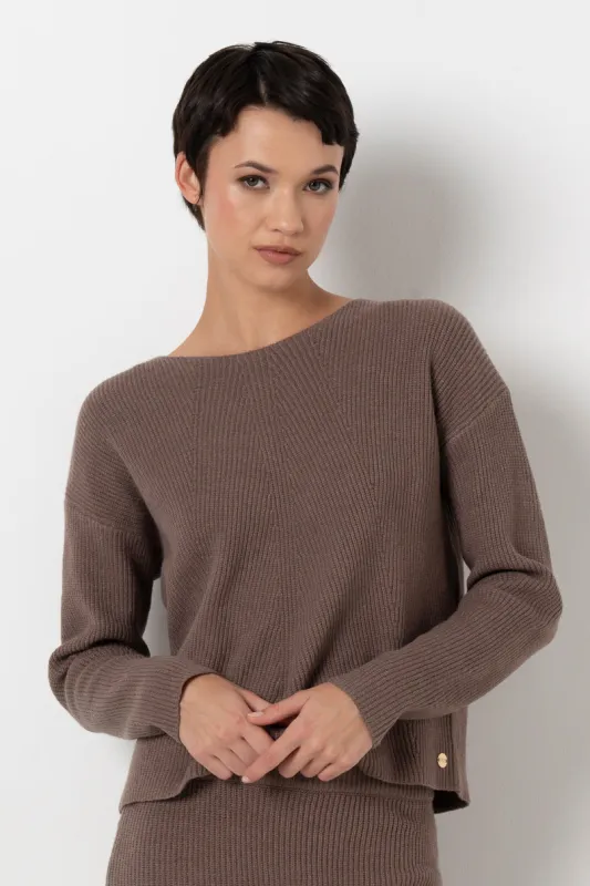Ribbed Jumper _ 157548 _ Brown sold by Refinery