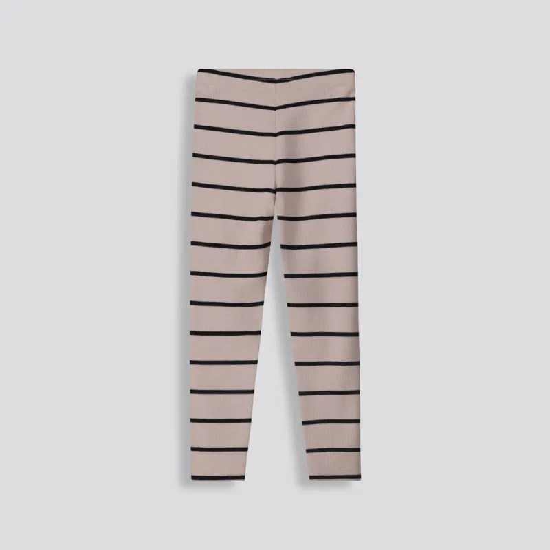 Girls Ribbed Leggings _ 159673 _ Stone sold by Refinery