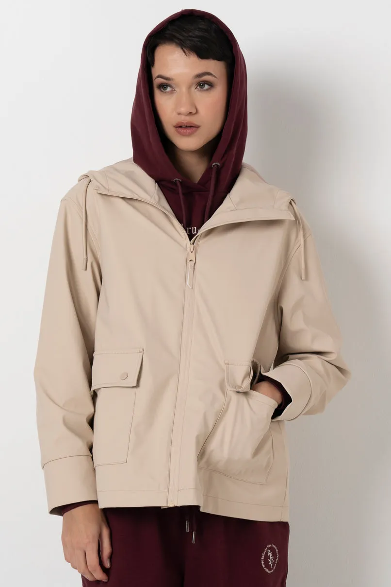 Short Rain Coat _ 157746 _ Stone sold by Refinery product image thumbnail 5