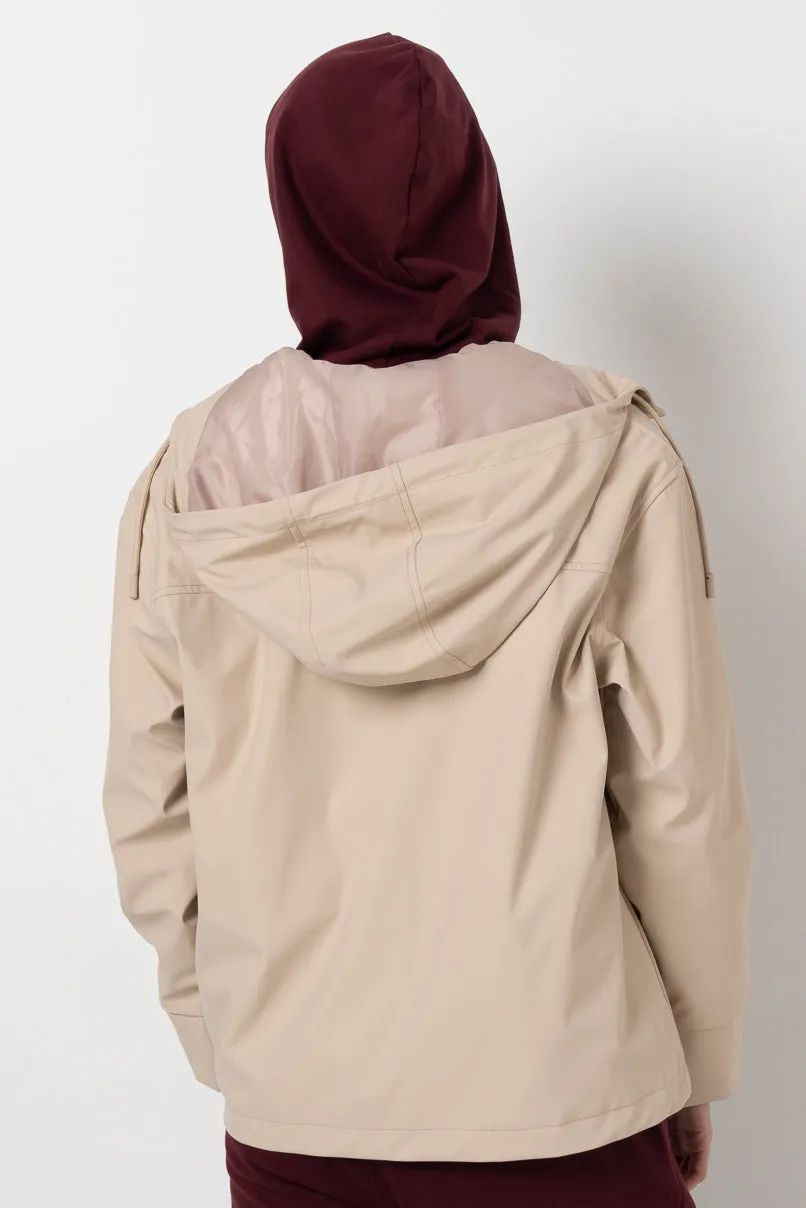 Short Rain Coat _ 157746 _ Stone sold by Refinery product image thumbnail 4