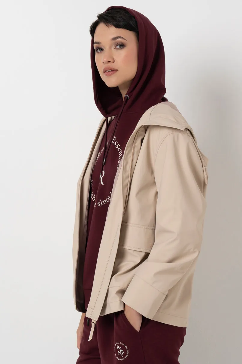 Short Rain Coat _ 157746 _ Stone sold by Refinery product image thumbnail 3