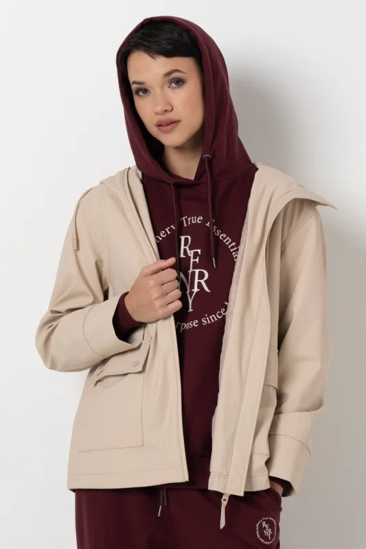 Short Rain Coat _ 157746 _ Stone sold by Refinery