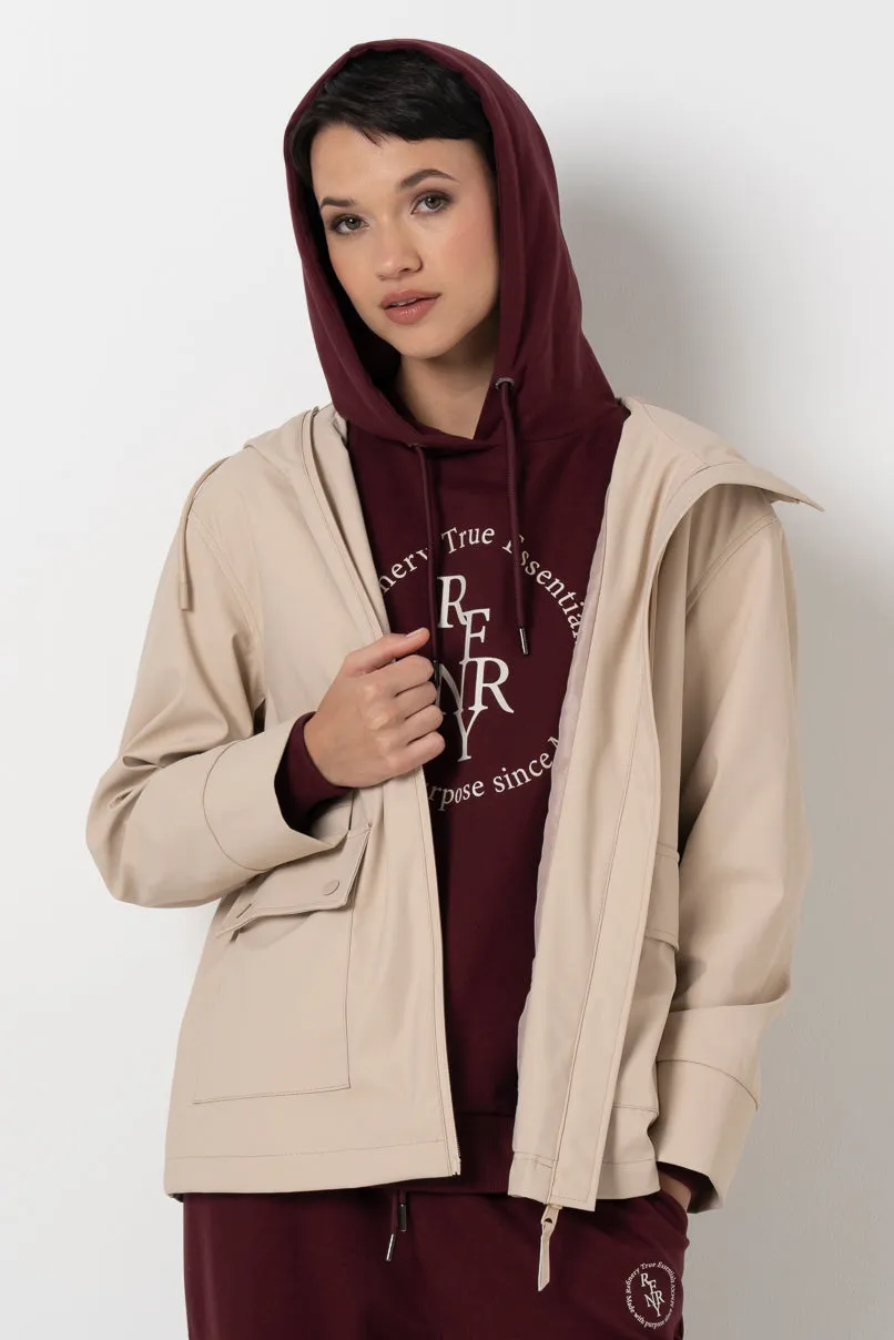 Short Rain Coat _ 157746 _ Stone sold by Refinery