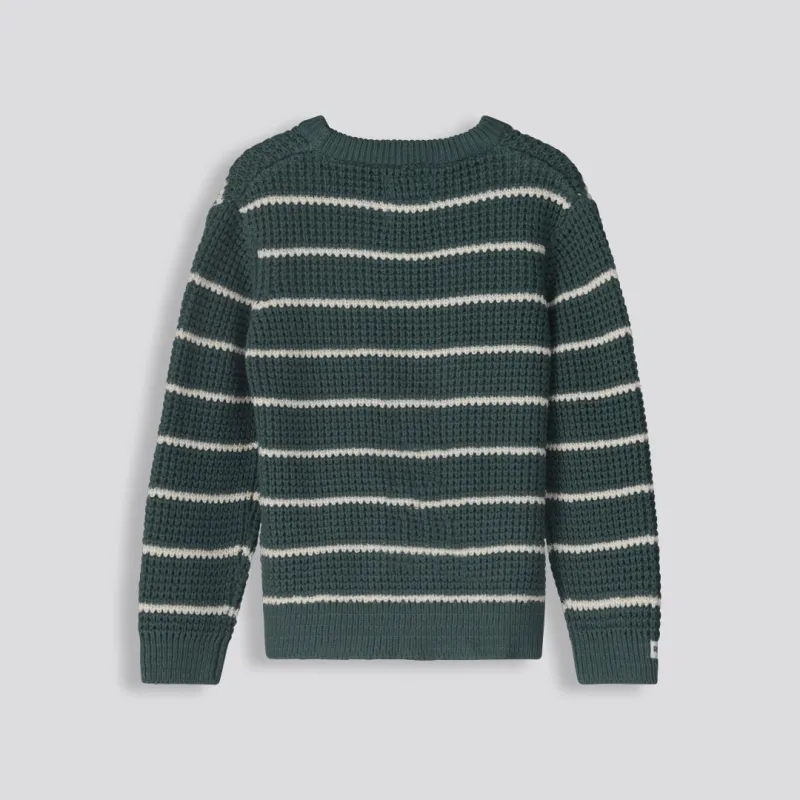 Boys Striped Jumper _ 158925 _ Emerald sold by Refinery