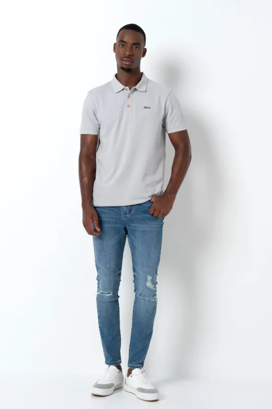 Pique Golfer _ 160838 _ Light Grey sold by Refinery