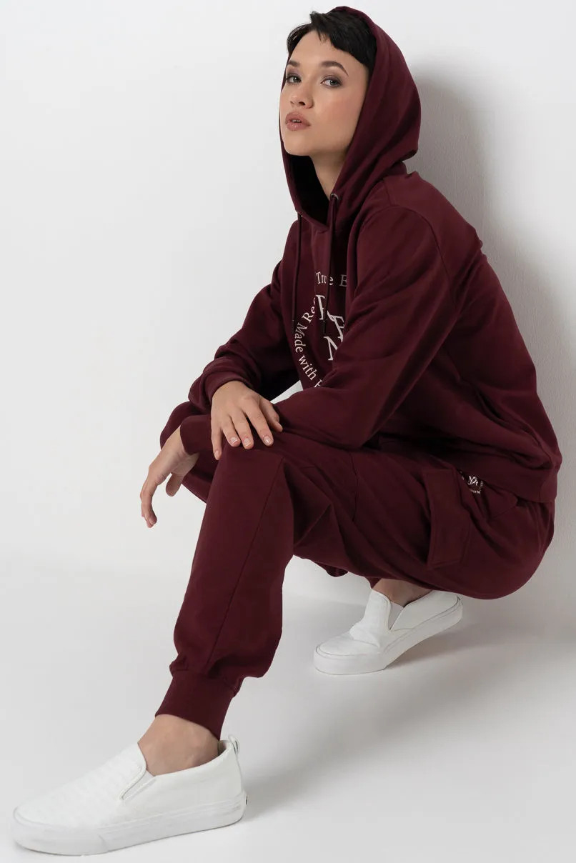 Cargo Track Pants _ 158001 _ Burgundy sold by Refinery product image thumbnail 3