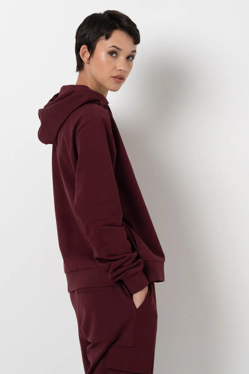 Statement Hoodie _ 157948 _ Burgundy sold by Refinery product image thumbnail 2