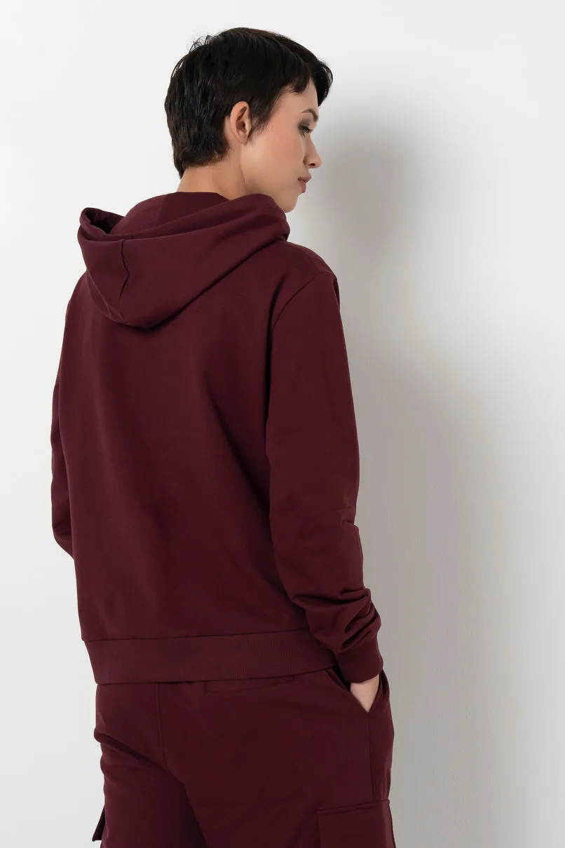 Statement Hoodie _ 157948 _ Burgundy sold by Refinery product image thumbnail 3
