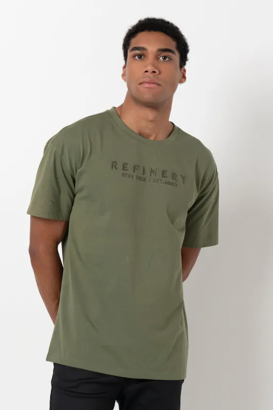 Oversized T-Shirt _ 158812 _ Olive sold by Refinery