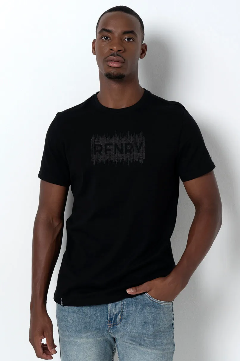 Tonal T-Shirt _ 164001 _ Black sold by Refinery