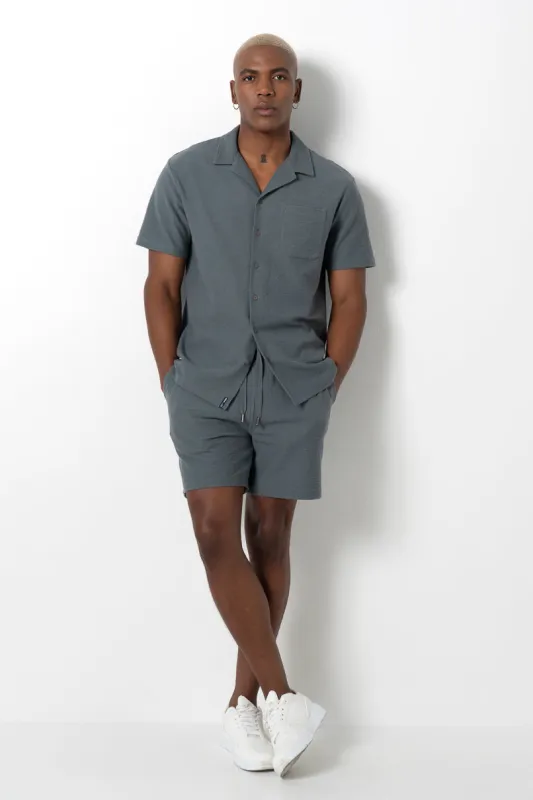 Textured Shirt _ 151703 _ Petrol sold by Refinery