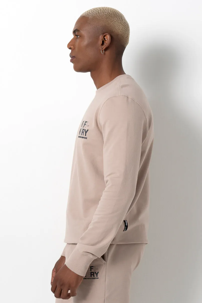 Statement Sweat Top _ 161533 _ Taupe sold by Refinery product image thumbnail 3